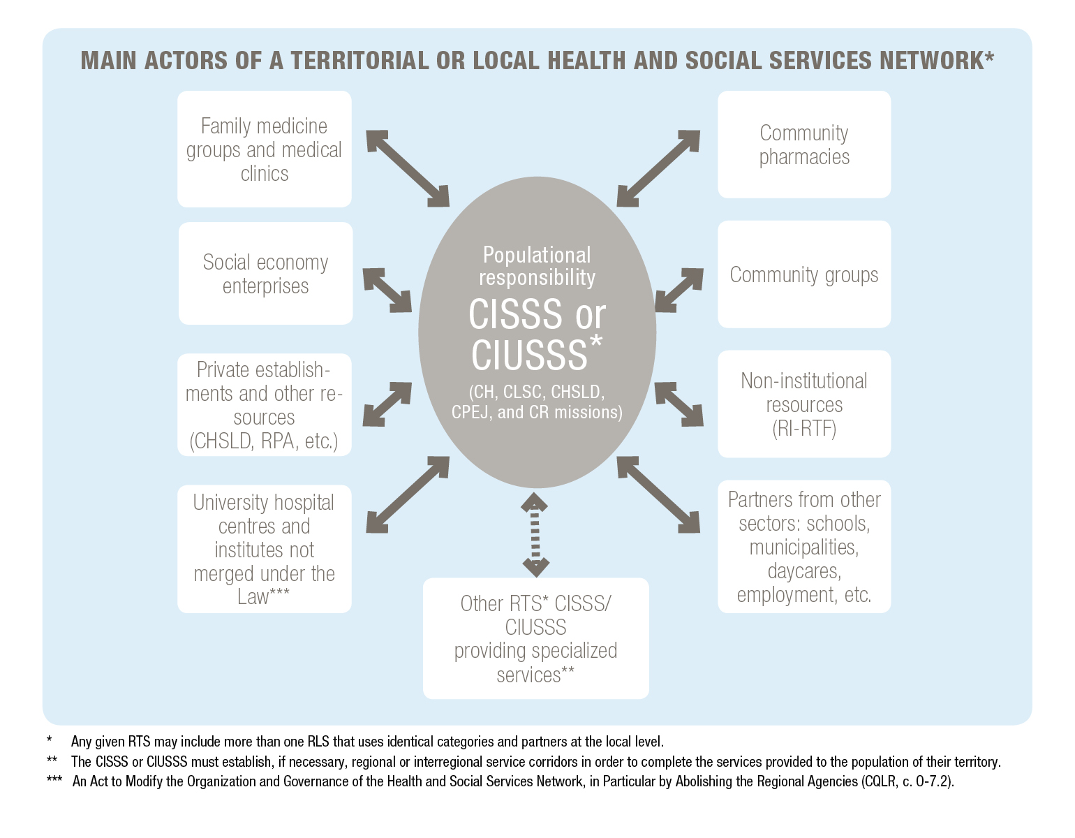 Representation of a local health and social services network